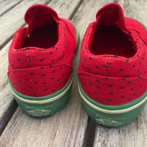 Vans Watermelon Red Slip On Shoes- Toddler - Picture 4 of 6